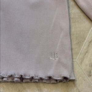 Lavender Waffle Knit Little Bipsy Long Sleeve